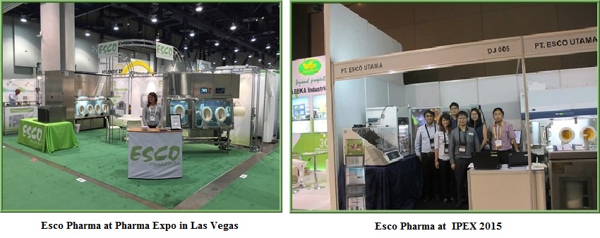 Esco Pharma exhibited concurrently in Pharma Expo Las Vegas and IPEX Packaging Expo in Jakarta.
