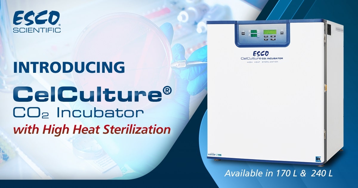 Esco Launches the CelCulture® CO<sub>2</sub> Incubator with High Heat Sterilization